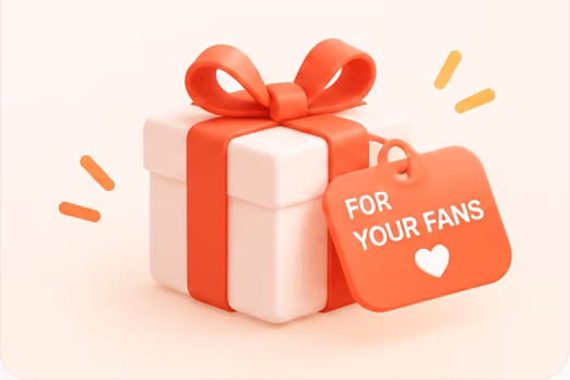 3D gift box for creator audiences